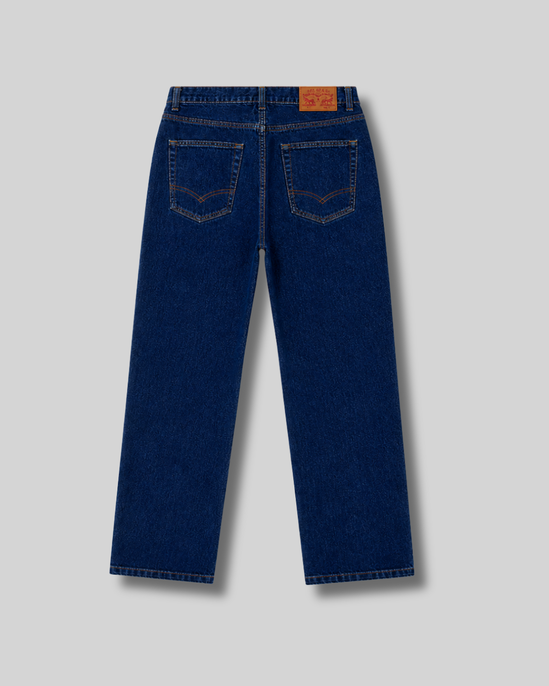 Raw blue straight jeans